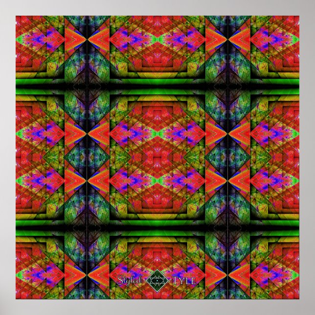 Pôster Colcha de Prisma de Triângulo Invertido 2 (Frente)
