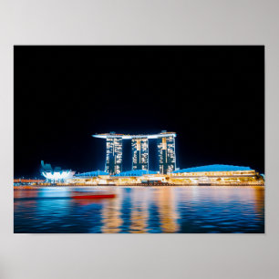 Poster Cold Bloom — Luzes de Singapura