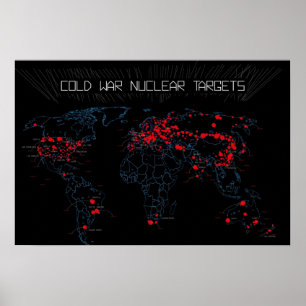 Poster Cold War Nuclear Targets Map