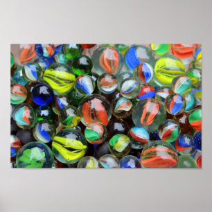 Poster Coleção de Bolas de Gude de Vidro