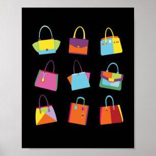 Poster Coleção de Bolsas Moda