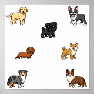 Poster Coleção de cães