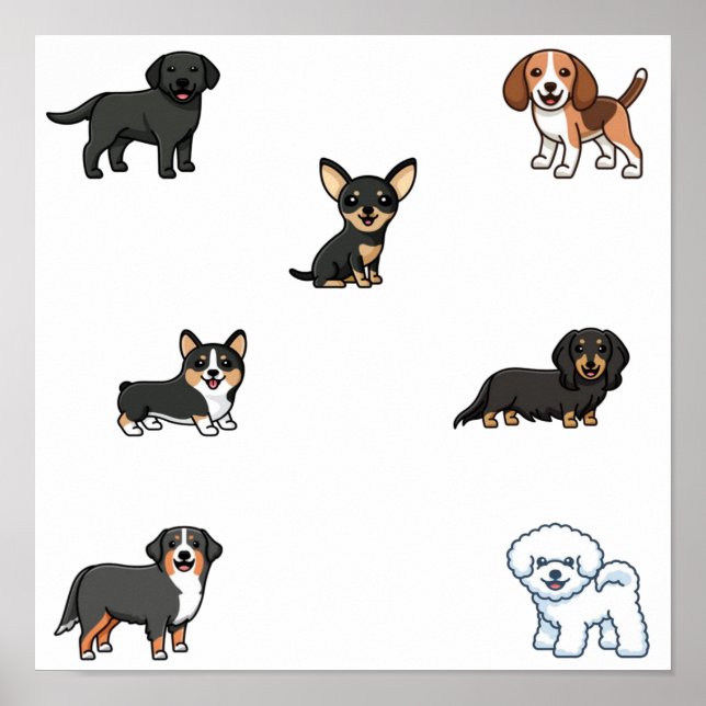 Poster Coleção de cães (Frente)