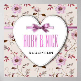 Poster Coleção de casamento floral RomanticCharm