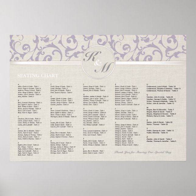 Pôster Coleção de Casamento lavanda SmartElegance (Frente)
