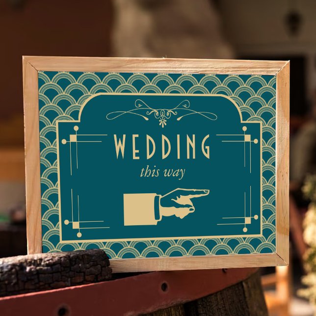 Poster Coleção de Casamentos Art Deco Gatsby, de 1920 (Criador carregado)