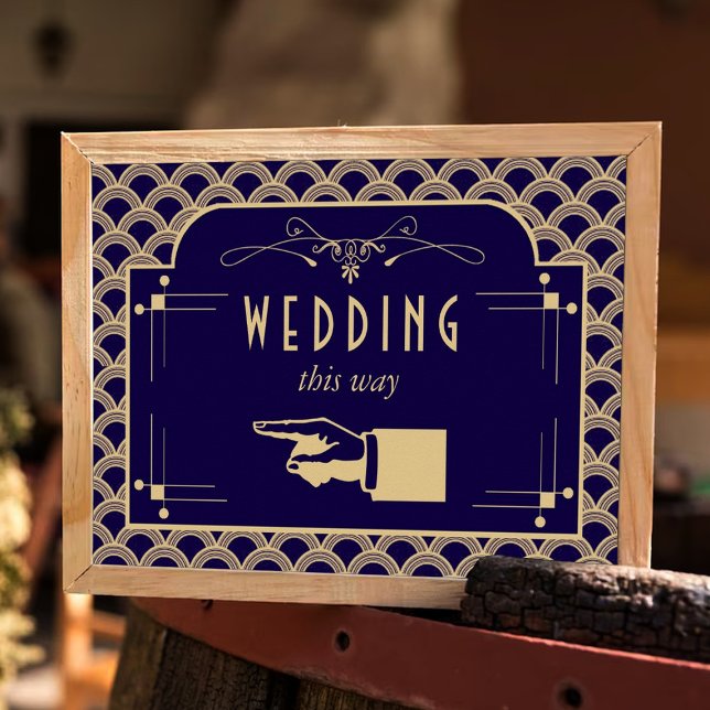 Poster Coleção de Casamentos Art Deco Gatsby, de 1920 (Criador carregado)