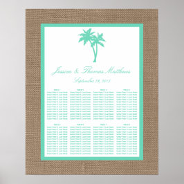 Poster Coleção de Casamentos de Palmeiras Tropicais