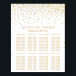 Poster Coleção de Casamentos Vintage Glam Dourado Confett<br><div class="desc">O Vintage Glam Dourado Confetti Wedding Collection - Seating Chart. * Note que o Zazzle só vende produtos impressos,  pelo que este item não inclui nenhum material de brilho ou folha de alumínio real.</div>