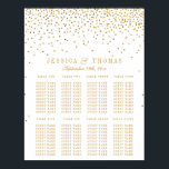 Poster Coleção de Casamentos Vintage Glam Dourado Confett<br><div class="desc">O Vintage Glam Dourado Confetti Wedding Collection - Seating Chart. * Note que o Zazzle só vende produtos impressos,  pelo que este item não inclui nenhum material de brilho ou folha de alumínio real.</div>