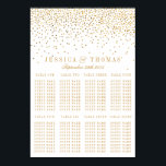 Poster Coleção de Casamentos Vintage Glam Dourado Confett<br><div class="desc">O Vintage Glam Dourado Confetti Wedding Collection - Seating Chart. * Note que o Zazzle só vende produtos impressos,  pelo que este item não inclui nenhum material de brilho ou folha de alumínio real.</div>