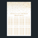 Poster Coleção de Casamentos Vintage Glam Dourado Confett<br><div class="desc">O Vintage Glam Dourado Confetti Wedding Collection - Seating Chart. * Note que o Zazzle só vende produtos impressos,  pelo que este item não inclui nenhum material de brilho ou folha de alumínio real.</div>