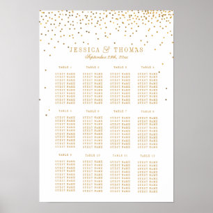 Poster Coleção de Casamentos Vintage Glam Dourado Confett