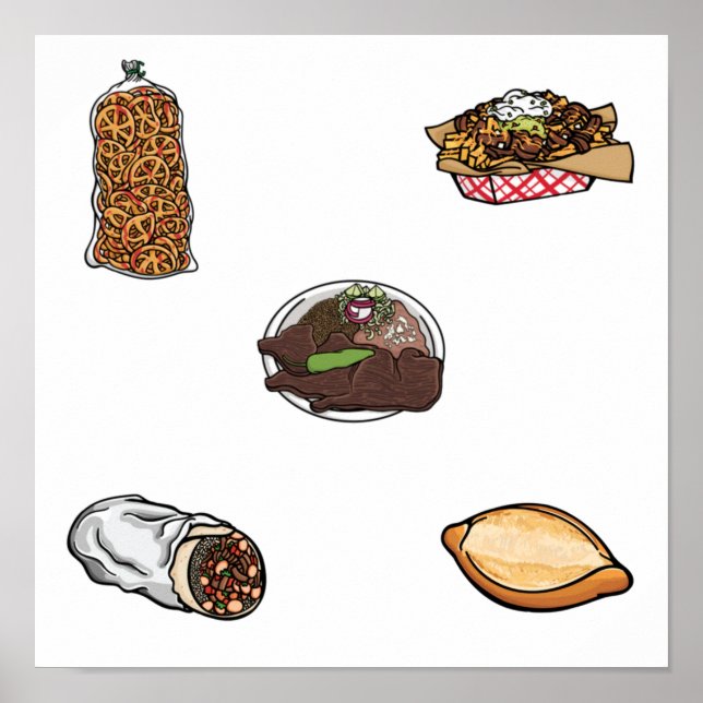 Poster coleção de comidas mexicana (Frente)