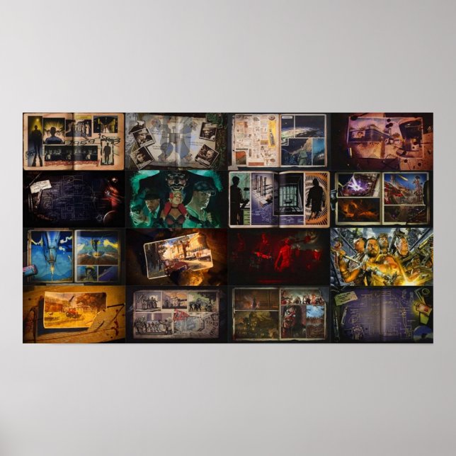 Poster Coleção de Ecrãs de Carregamento dos Zombies COD (Frente)