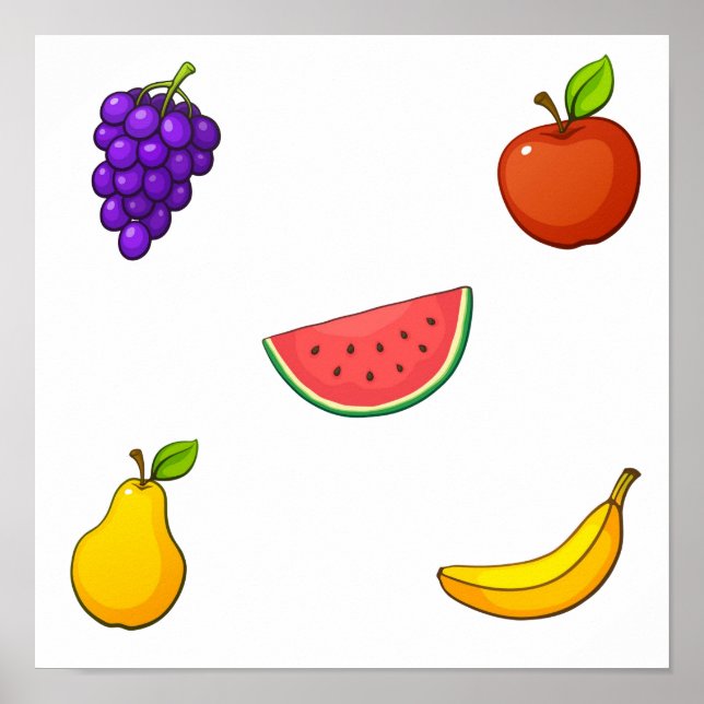 Poster coleção de frutas (Frente)
