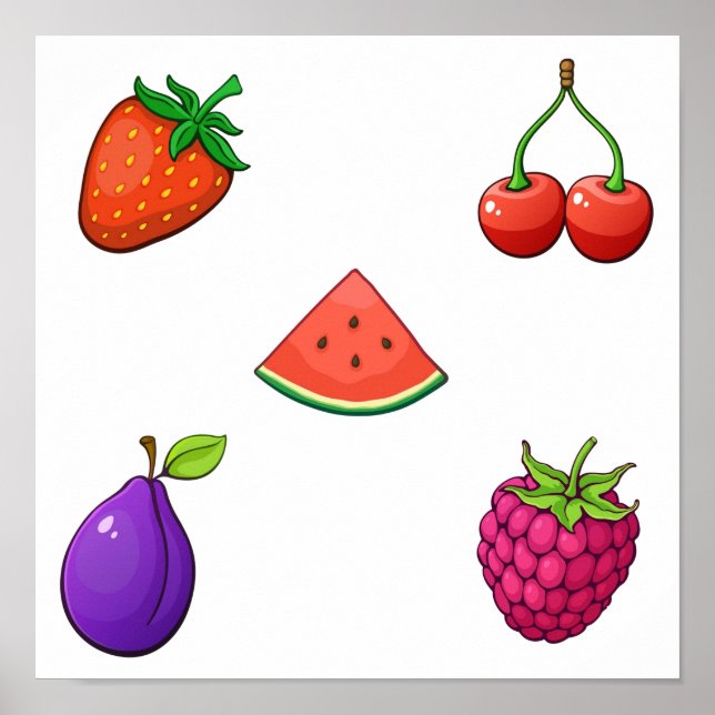 Poster coleção de frutas (Frente)