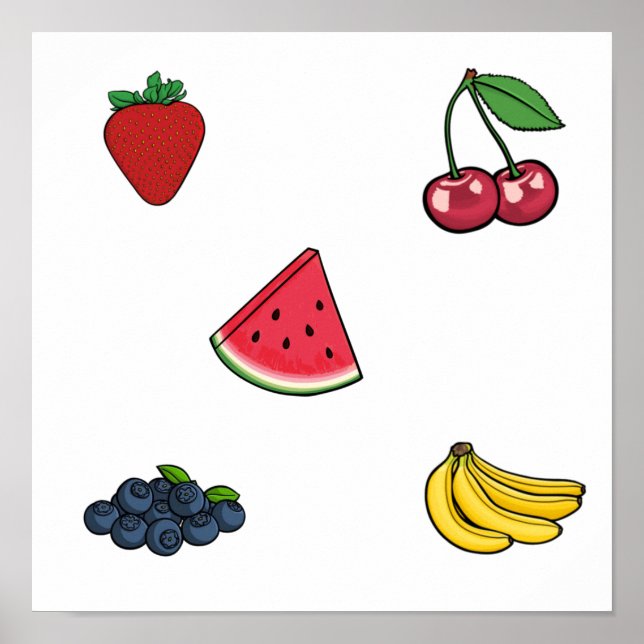 Poster coleção de frutas (Frente)