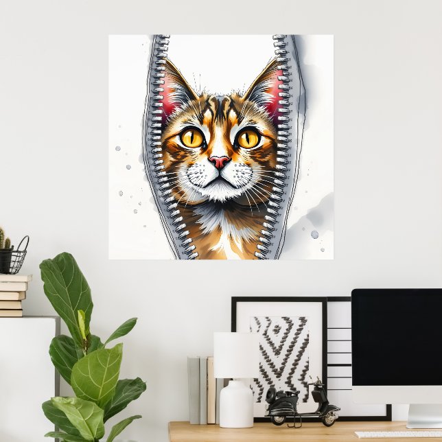 Poster Coleção de Gatos Modernos e Bonitos Cachorros de A (Escritório em casa)