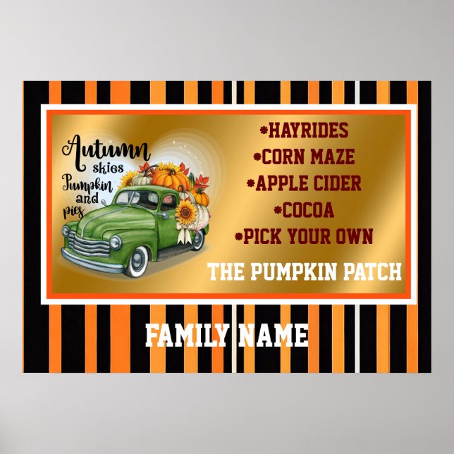 Poster Coleção de outono de Ação de Graças Moderna (Frente)