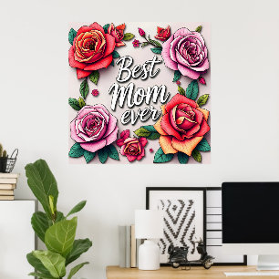 Poster Coleção de Presentes de Luxo Floral Moderna
