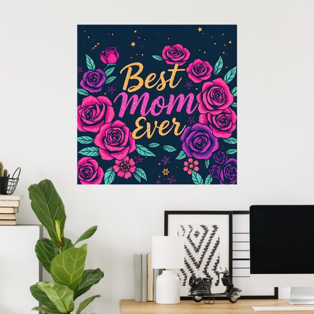 Poster Coleção de Presentes de Luxo Popular Floral (Escritório em casa)