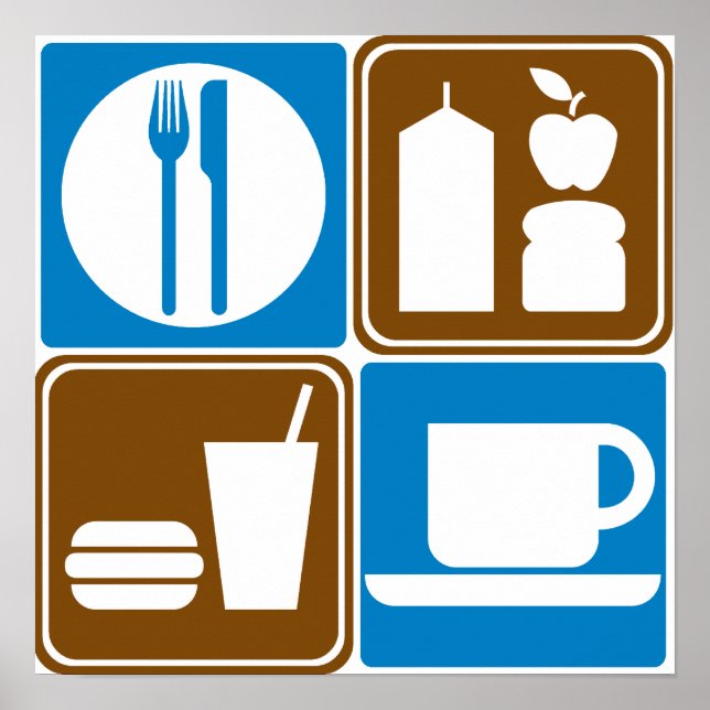 Pôster Coleção de Sinais de Estrada do Comida Services (Frente)