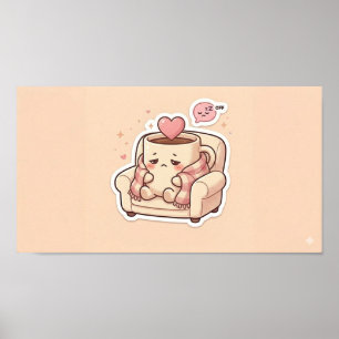 Poster Coleção de Stickers em Alta   Cute & Funny Digita
