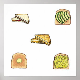 Poster Coleção de Tostas