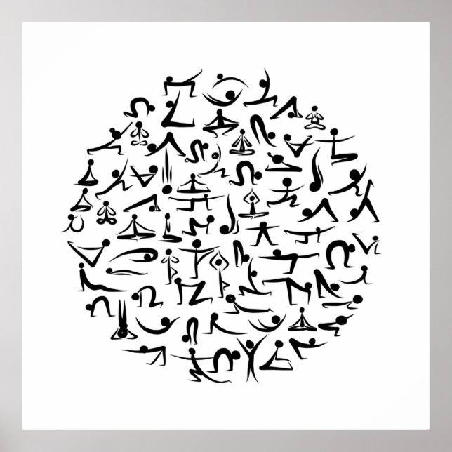 Poster Coleção de Yoga asana (Frente)