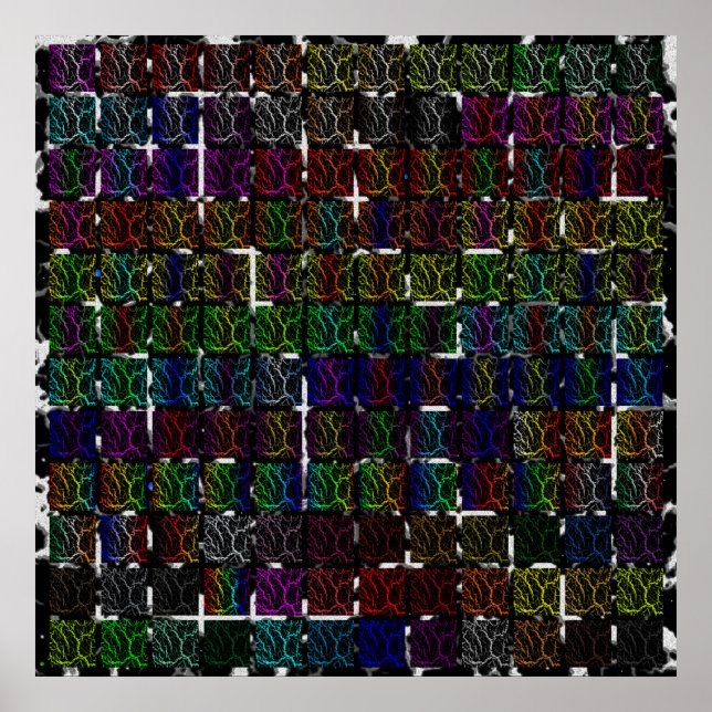 Poster Coleção Lava de Espaço Crachada (Frente)