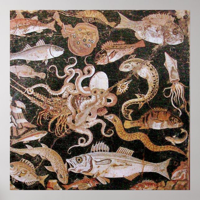 POSTER COLEÇÃO POMPEII / CENA DE VIDA MARINHA - OCEANO (Frente)