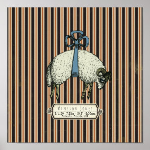 Poster Coleção Pretty Bow Sheep™ - (Opção de Tela)