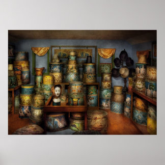 Pôster Colecionador - Chapéus - A sala dos chapéus