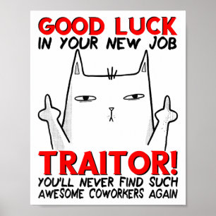 Poster Colega de Trabalho Saindo, Saindo, Mudança de Empr