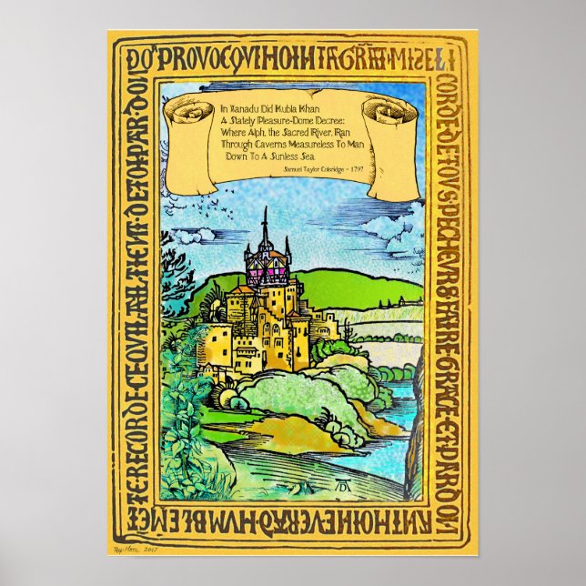 Pôster Coleridge e Dürer em Xanadu (Frente)