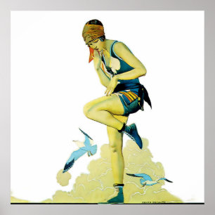 Poster Coles Phillips ‘Fadeaway Girl’ "A Quick Dip"