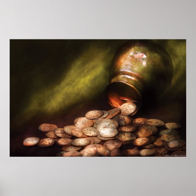 Poster Coleta de Moedas - hobby - Tesouraria (Frente)