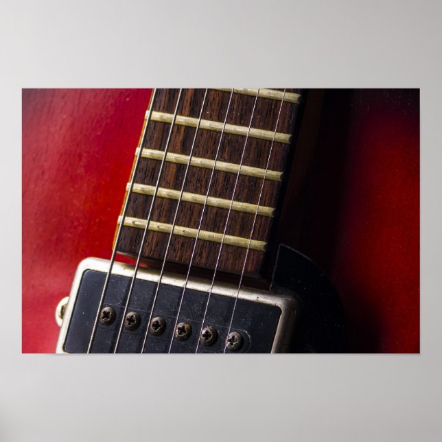 Poster Coleta de Violão de Corpo Vermelho (Frente)
