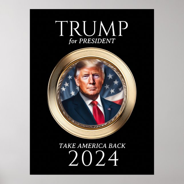 Poster Coletivo da Campanha Donald Trump 2024 (Frente)