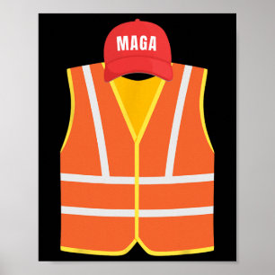 Poster Coletor De Lixo Mega Para O Dia Da Eleição De Trum