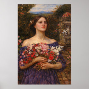 Poster Colham Rosas by John William Waterhouse
