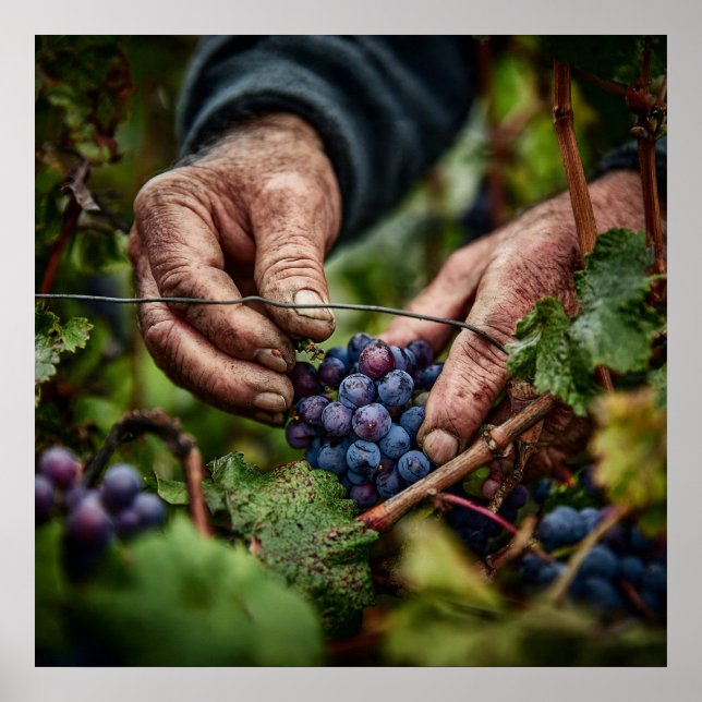 Poster Colheita Alemã - Fechamento das Mãos de Captura de (Frente)