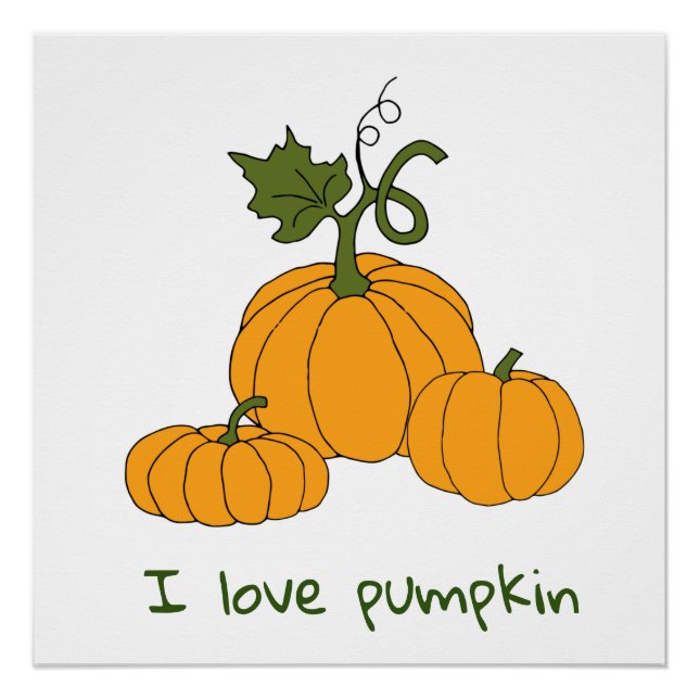 Pôster Colheita de abóbora-de-laranja-branca (Frente)