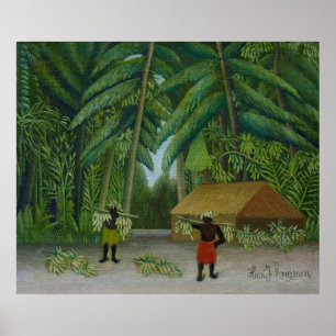 Poster Colheita de Banana, Pintura Familiar