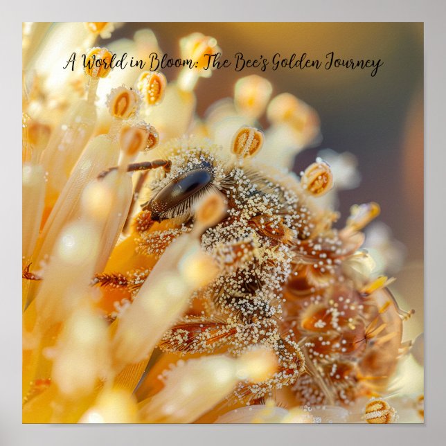 Poster Colheita de ouros: Abelha Macro em Sangue (Frente)