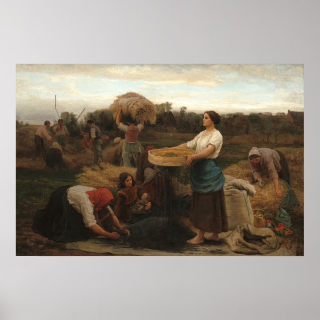 Poster Colheita de Rapesejas - Jules Breton Fine Art (Frente)