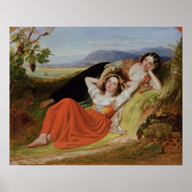 Poster Colheita De Uvas (Frente)