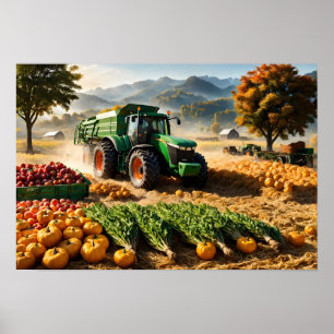 Poster Colheita na fazenda