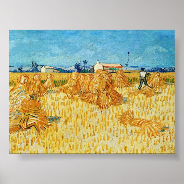 Poster Colheita na Provença por Van Gogh (Frente)